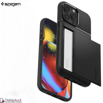 Spigen Slim Armor Cs dėklas - juodas (Apple Iphone 15 Pro Max) Spigen Slim Armor Cs dėklas - juodas (Apple Iphone 15 Pro Max)